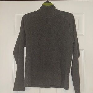 GAP Turtleneck Women’s Sweater MED Gray/Lime Vintage Cotton/Spandex Knit